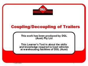CouplingDecoupling of Trailers This work has been produced