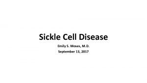 Sickle cell anemia symptoms