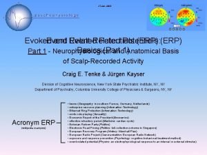27 Jan2009 Evoked Event and Related EventRelated Potentials