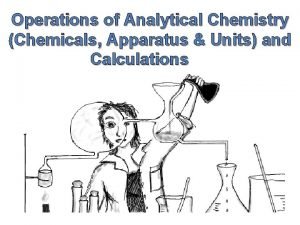 Measuring apparatus in analytical chemistry