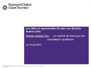 Les dfis et opportunits fiscales aux mirats Arabes