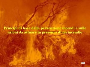 Principi di base della prevenzione incendi e sulle