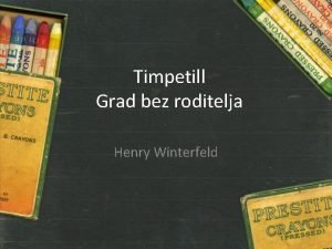 Grad bez roditelja Grad bez roditelja