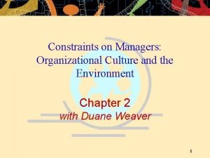 Cultural constraints on managers