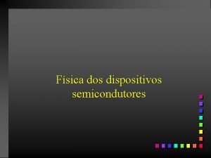 Fsica dos dispositivos semicondutores TEM Termodinmica Estado Slido