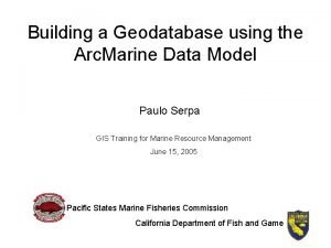 Building a Geodatabase using the Arc Marine Data