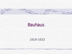 Bauhaus poster