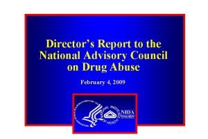 Directors Report to the National Advisory Council on