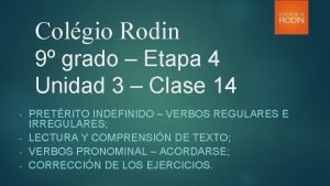 Colgio Rodin 9 grado Etapa 4 Unidad 3