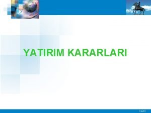 Yatırım kararları nedir