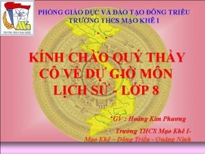 PHNG GIO DC V O TO NG TRIU