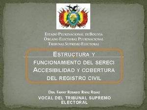 Estado plurinacional de bolivia