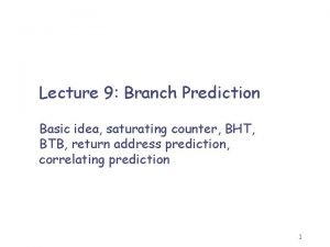 Branch prediction buffer