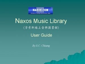 Naxos music library password