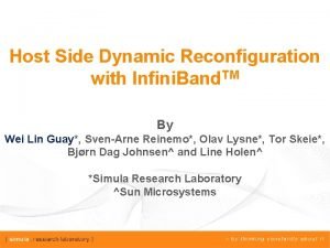 Host Side Dynamic Reconfiguration with Infini Band TM