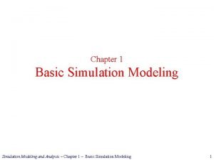 Basic simulation modeling