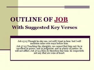 Key verses in job
