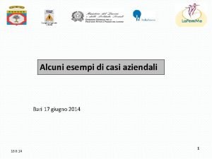 Alcuni esempi di casi aziendali Bari 17 giugno