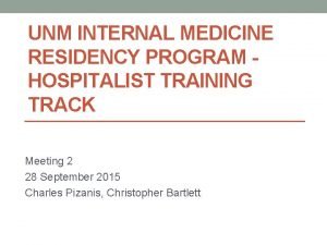 Unm internal medicine residency