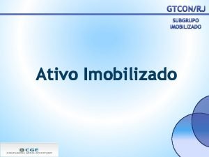 Ativo Imobilizado 1 Introduo 2 Parte II PCP