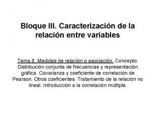Relacion de dos variables
