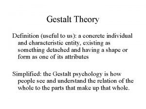 Gestalt theory definition