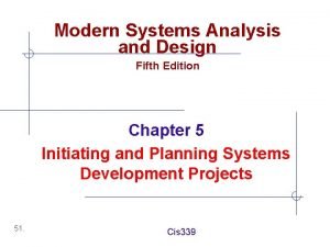 Modern Systems Analysis and Design Fifth Edition Chapter
