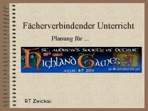 Fcherverbindender Unterricht Planung fr RT Zwickau Rahmenvorgaben Lehrplan