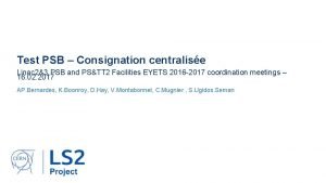 Test PSB Consignation centralise Linac 23 PSB and