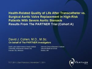 HealthRelated Quality of Life After Transcatheter vs Surgical