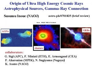 Origin of Ultra High Energy Cosmic Rays Astrophysical