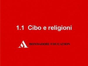 1 1 Cibo e religioni pag 2 Valore