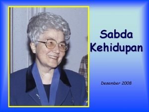 Sabda Kehidupan Desember 2008 Bukanlah kehendakKu melainkan kehendakMulah