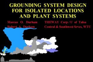 Grounding system design