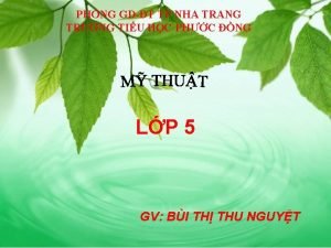 PHNG GDT TP NHA TRANG TRNG TIU HC