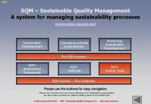 Sqm quality management