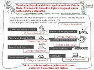 GLI STRUMENTI DELLA SCRITTURA Transizione diapositiva dividi con