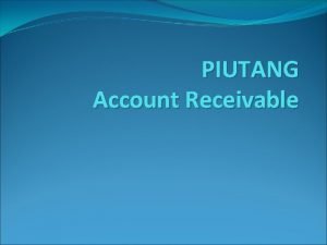 Klasifikasi piutang