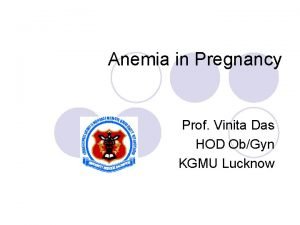 Symptoms of anemia in pregnancy