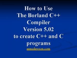 Borland c compiler