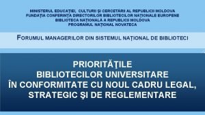MINISTERUL EDUCAIEI CULTURII I CERCETRII AL REPUBLICII MOLDOVA