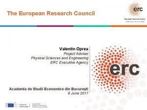 The European Research Council Established by the European