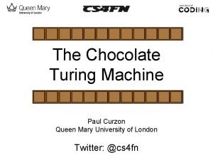 Chocolate turing