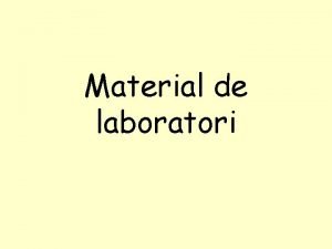 Instruments del laboratori