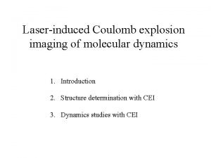 Coulomb explosion