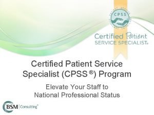 Cpss certification