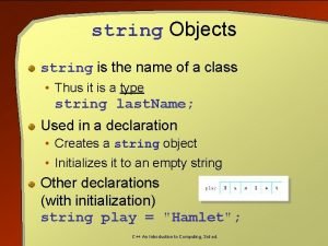 Name of string object