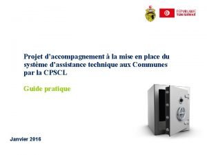 Projet daccompagnement la mise en place du systme