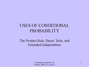 Product rule probability