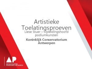 Conservatorium antwerpen toelatingsproef